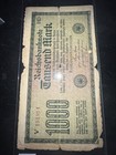 1922 German Reichsbanknote Tonsend Mark 1000 Bank Notes