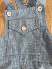 Vtg Girls Buster Brown Blue Overall Jumper Dress - Size 4