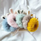 Sweet Rabbit Ears Elastic Hair Band Plush Hair Rope Lovely Soft Ponytail Holder