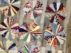 Vintage Antique Quilt Blocks 12  Ea Dresden Plate Hand Stitched Lot Of 31