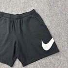 Nike Shorts Mens Xl Black Fleece Sweat Big Swoosh Athletic Drawstring Pockets