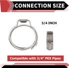 Efield 100 Pcs 3 4   304 Stainless Steel Pex Cinch Clamp Rings For Pex Pipe