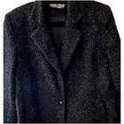 Vintage Marshall Russo Women   s Blazer Black Silver Metallic Sz Xl Las Vegas Glam