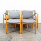 Mid Century Danish Modern Dining Chairs Set 5 Skagen Armchairs Rway Oak Vintage