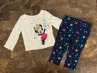 New Girls Disney  Minnie Mouse Ls Shirt   Jegging Pants Outfit 12m Foil Stars