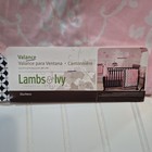 Lambs   Ivy Duchess Valance Baby Girl Nursery Pink Black White 53 5 X15  New
