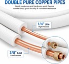 Garvee  1 4  x3 8  x16ft Ductless Mini Split Line Set Insulated Copper Tubing Ac