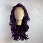 Daily Wig  Long Body Wave Purple Human Hair Blend Lace Front