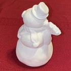 Vintage Alberta Mold Ceramic Bisque Snowman Figurine Unfinished Ready To Paint
