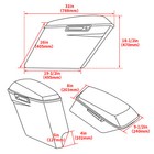 5  Stretched Extended Hard Saddlebags Fit For Harley Touring Electra Glide 93-13