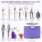 12-piece Gardening Tools Set     Rust-resistant Stainless Steel Hand Tools 