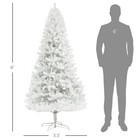 6ft Unlit Christmas Tree Artificial With 1000 Branch Tips   Steel Base Auto Open