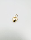 14k Solid Yellow Gold Mini   Petite Puffy Puffed Heart Charm Pendant 12 5x6mm