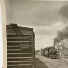 Vintage Steam Locomotive Cnw 55816 Freight Yard Photo 4x5 B w Gelatin Orig