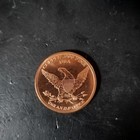 1 Oz Bison Copper Round  999 Fine     Eagle Reverse Buffalo Style Coin