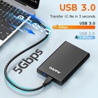 Hard Drive Enclosure Fits 2 5 Inch Sata Hdd Ssd 7-9 5mm Usb 3 0 6gbps 6tb Case