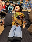 Emmett Kelly Hobo Clown 30  Ventriloquist Dummy Juro Novelty Co Vtg Mouth Works