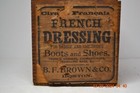 Antique B F Brown   Co Boots   Shoes  Wooden Advertising Box With Paper Label