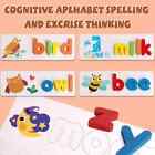 Kids Wood Spelling Alphabet Learning Game Puzzle Toys Flash Cards Shapes Letter