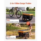 Uimoso Bike Cargo Trailer 88 Lbs 2-in-1 Pushcart Bicycle Wagon For 22-28in Wheel