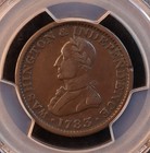 1783  washington   Independence  Colonial Copper Cent - Pcgs Vf35  Large Bust 