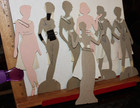 Vintage   Seven Female  Paper Dolls