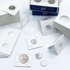 600 Pcs Coin Flips 6 Assorted Sizes 2  X 2  Cardboard Coin Holders Mylar Coin   