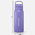Lifestraw Go Series 24 Oz Insulated Stainless Steel Water Filter Bottle Purple