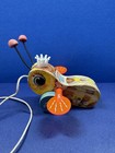  444 Queen Buzzy Bee Pull Toy Vintage Fisher Price Good Condition