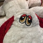 Dan Dee Collectors Choice White Dog Red Accents 24  Plush Stuffed Animal