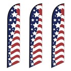 Pack Of 3 - American Glory Advertising Feather Banner Swooper Flag Sign With   
