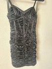 2000s Bebe Cocktail Dress  Black Strapless Mini Dress  Size Xs