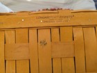 Longaberger 1999 Slant Hi Low Basket 12 X 12 Plaid Liner Divided Protector 44849