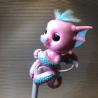 Wowwee Fingerlings Interactive - Baby Dragon Bubbles Pink teal Glitter Toy