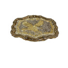 Vintage Ornate American Eagle Metal Belt Buckle Made In W Usa