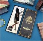 Feather Quill Pen Set With 5 Nibs   Ink     Vintage Calligraphy Writing Gift Black