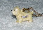 West Highland Pendent  Charm  3811n  Necklace Baked Enamel  Australian Crystals