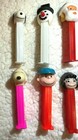 Vintage  lot Of 8   peanuts  Pez Dispenser Lucy Snoopy Charlie Brown Santa Claus
