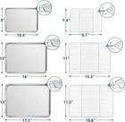 Baking Sheet With Rack Set Stainless Steel Cookie Sheet Baking Pans 6 Pieces