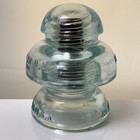 Nice Hemingray-50 190 191 Two Piece Transposition Glass Insulator Wood Peg rod