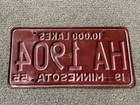 Rare 1955 Minnesota License Plate All Original Paint Chevy Ford Dodge Nice