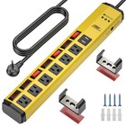6-8 Outlet Heavy Duty 1200j Power Strip Surge Protector With 6ft Cord 15a 1875w 