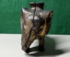 Antique  Cast Iron Elephant Bank  3    Tall Pre Owned