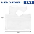 5 Pcs Horizontal Clear Parking Permit Holder  Pvc Vehicle Parking Lot Pass Holde