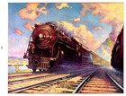 Set Of 10 Ny Central Railroad Engine Prints Artists Foster   Greene 8 5 X 11
