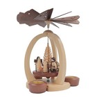 Legler Table Pyramid Forest People With Tea Light And Candle    27 Cm Height 30 C