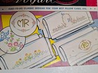 Vogart Iron Transfer Pattern 204 Floral Border Bird Mr Mrs Linen Case Vtg Flower