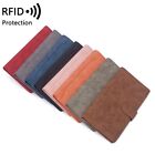 Us Slim Leather Travel Passport Wallet Holder Rfid Blocking Id Card Case Cover