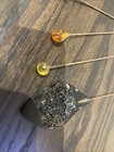 Lot 17 Vintage Victorian Decorative Hat Pins Rusty Various Colors   Sizes