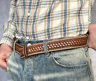 Western Belt Handmade Strap Men s Full Grain Leather No Buckle Cowboy Rodeo Belt